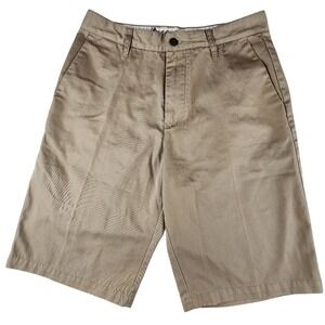 Volcom Frickin Modern Stretch Chino Shorts Mens 31 Khaki Tan Twill Skate Casual